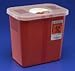 Kendall Sharps Container with Rotor Lid - 2 gallon, Red - Each