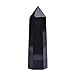 Obsidien Cristal Naturel Rush Quartz Cristal Colonne Points éclaboussures guérir la Pierre de Cristal for la décoration intérieure, Bijoux DIY (Couleur : Noir, Taille : 8-9CM)
