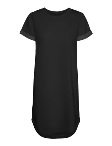 VERO MODA Damen Vmsashamilla Sweat Dress Noos Kleid, Schwarz, XL EU