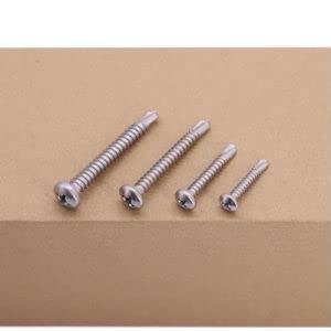 #14 x 1-1/2 pulg Tornillos Pan Head Acero Inoxidable 30 PCS miniatura 5