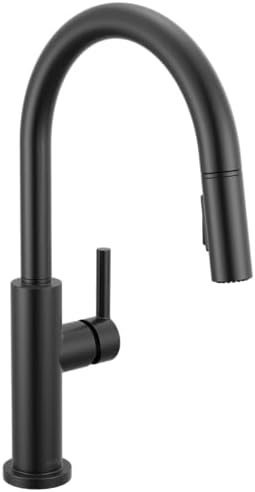 Delta Nicoli Matte Black Kitchen Faucet with Pull Down Sprayer, B...