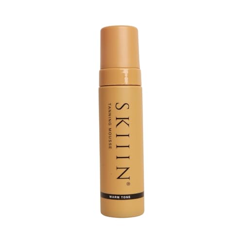 SKIIIN Self Tanning Mousse for Body Natural & Streak Free Finish Instant Fake Tan Easy to Apply Fast Drying Self Tan, Flawless Natural Looking Tan, Vegan and Cruelty Free - Warm Tone