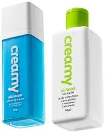 Kit Creamy Ácido Glicólico 30g 10% AHA + Tônico Clareador 90ml Ác...
