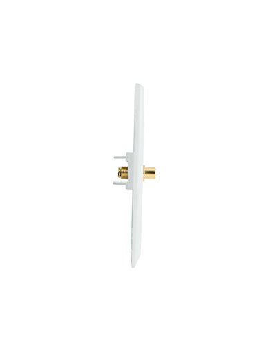 Conector RCA macho a F tipo coaxial blanco On-Q miniatura 2