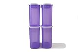 Spülmaschinenfest Tupperware Quadro 1,25 L lila (4) Vorratsdose Vorrat Box Dose Optimum Ultimo