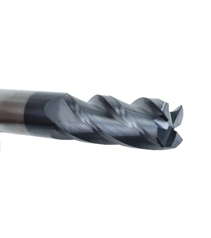 Image of 1 /4 inch End Mill 0.25 inch 4 Flute Center Cut 3 /4 inch CL 2-1 /2 inch Shank for Router CNC Right Hand Cut Woodworking Shaper
