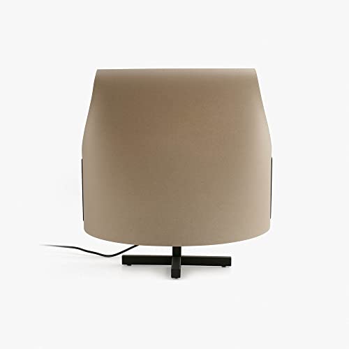 LUANG M Lampe table noire/camel éclairage doux de chevet