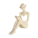 [Design]: La base della statuetta della ragazza che legge è robusta e stabile, rendendola non decorativa ma anche pratica