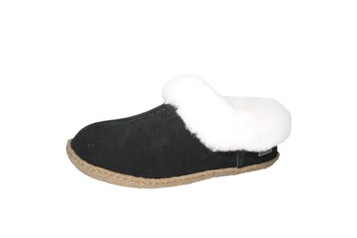 Women's fuzzy Slippers Suede leather Sheepskin Collar Wool Blend Lining Memory Foam House Shoes for women - bedroom Indoor and Outdoor Warm Loafer Slipper