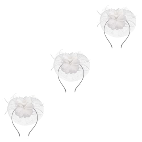 Élégant accessoire de cheveux fleur plumes aux finitions couture