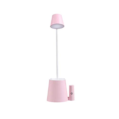 Lampe de table pour travail de bureau LED flexible avec pot à crayons rose - 2
