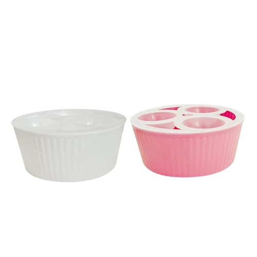 BESPORTBLE Vaso Idroponico per Fiori in Plastica 2 Pezzi con 3 Fori per Bulbi di Tulipano Giacinto e Fiore d'Acqua Mini Vaso Portatile con Base Antiscivolo e Indicatore Livello Acqua