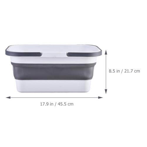 Seau pliable 15l noir UKCOCO haute résistance en élastomère durable - 3
