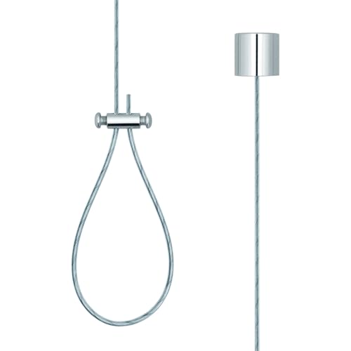 Support de plafond Libaro pour tringles de douche – Suspension de plafond de 1,50 m en laiton et acier inoxydable – peut être raccourci individuellement,...