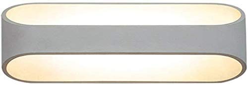 Aplique de pared LED moderno de aluminio con iluminación arriba y abajo de doble bisel para interior