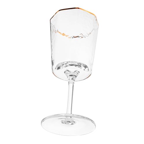 BRIGHTFUFU Elegant Rimmed Glass Wine Goblet Party Beverage Cup for Wine Tasting Home Restaurant Use for Celebrations Gatherings
