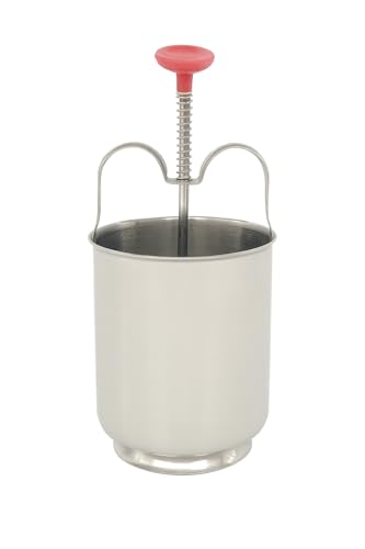 DBY Medu Vada Maker - Stainless Steel Dispenser - Silver - Modern Style - Perfectly Shaped & Crispy Medu Vada