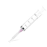 12 Pack 20ml Plastic Syringes with 18G, Individually Sealed packed