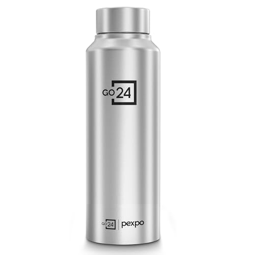 Chromo ISI Certified Stainless Steel Sports/Fridge Water Bottle - 750ml | Single Wall | Leakproof | Lightweight | For Home, Office, Gym, School, Yoga, Trekking Travelling - Silver