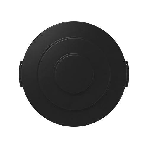 Image of SPARTA Bronco Round Lid for Waste Bin, Trash Can Lid for 10 Gallon Garbage or Recycling, Black