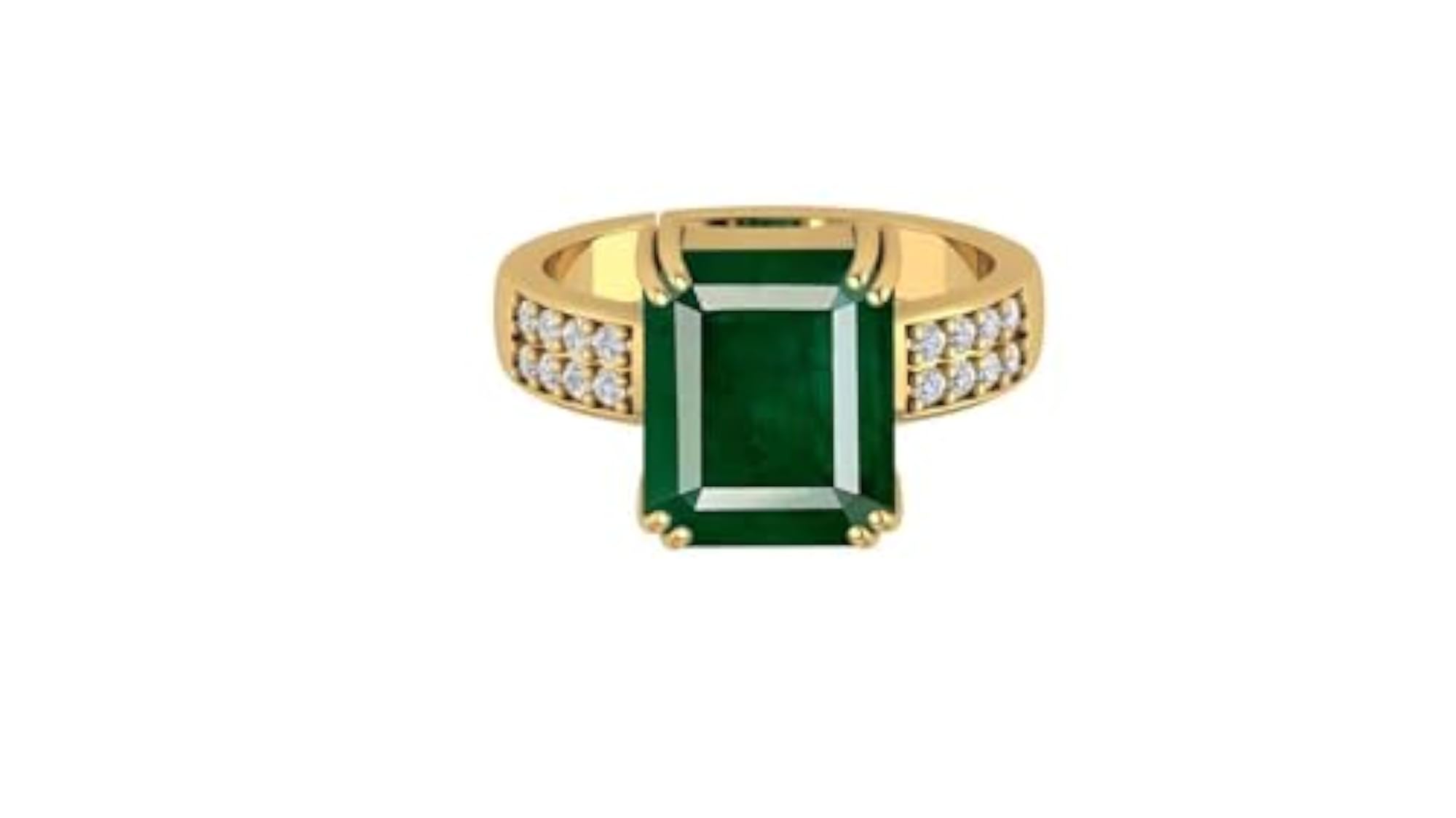 11.00 Ratti Natural Emerald Gold Plated Adjustable Ring
