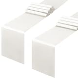 Horbaunal 2 Pack Ivory Satin Table Runner 12 x...