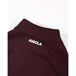 AUROLA Influence Workout Jacket for Women, Half Zip Cropped Slim Fit Long Sleeve Yoga Jackets Athletic Top with Thumb Holes - Image 3