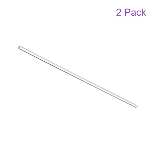 Image of DMiotech 2 Pack 0.2 Inch x 10inch Round Rod Solid PMMA Bar for DIY Crafts Clear