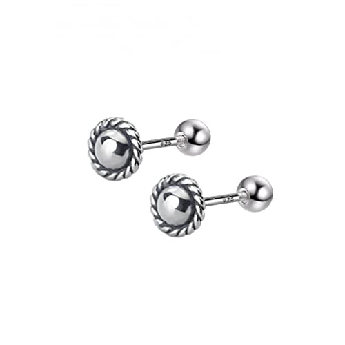 Boucles d'oreilles géométriques à vis ronde pour femmes à porter lors d'un mariage chic