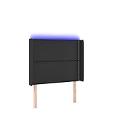 Cabecero para cama - Moderna cabecera de piel sintética 83x16x118/128 cm - Diseño de lujo para dormitorio - Fácil de limpiar y duradero