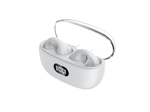 イヤホン bluetooth ワイヤレスイヤホン 2025最新骨伝導 イヤホン音質強化 イヤーカフ型イヤホン 耳を塞がないイヤホン 超長時間連続再生 自動ペアリング 接続瞬時 ハンズフリー通話 マイク内蔵 タッチ操作 コンパクト/テレワーク/通勤/通学/W