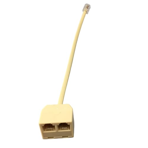 Nukinp Splitter telefonici a 2 vie Cavo convertitore maschio-femmina RJ11 Adattatore telefonico da parete per rete fissa