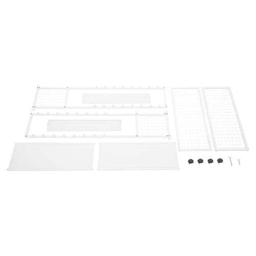 Image of CNCEST Double-Sided 16-Layer Ribbon Holder Organizer Rack,Free Standing Mobile Ribbon Holder,Metal Ribbon Stand Organizer Ribbon Storage Shelf for Craft Room,Wrapping Paper (White,31.5x12.6x59.06in)