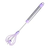 HIAKDOFT Verstellbarer Halbautomatischer Eierschläger aus Edelstahl mit Silikonkugeln Handlicher...