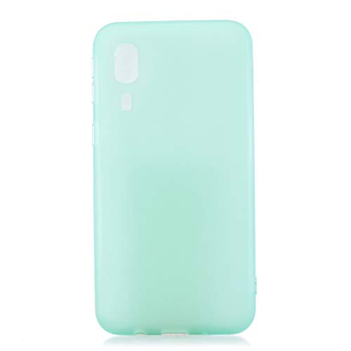 BSA Funda para Samsung Galaxy A2 Core SM-A260F verde menta semitransparente TPU flexible suave ultra fina antiarañazos HD Case funda compatible Smartphone