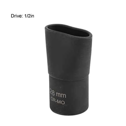 Image of Scissor Jack Drive Adapter, Heavy-Duty 1 /2 Inch Quick Drive Metal Socket for Jacks, 28mm and 30mm Hex Size with Wrench Slot for Drills and Impact Tools to Raise and Lower Vehicles