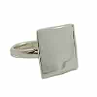 Amazon.com: Big square on top silver ring for women, 925