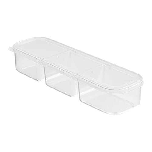 Organizador de frigorífico, apilable con tapa, recipientes apilables para frigorífico, para yogur, aperitivos, cebolletas, jengibre, ajo, cocina, despensa, dormitorio, etc