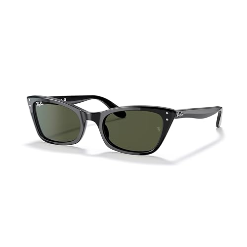 Ray-Ban Lady burbank RB2299 901/31 52MM Black/Crystal Lens Green Cateye Sunglasses for Women +BUNDLE with ACCESSORY EYEWEAR KIT