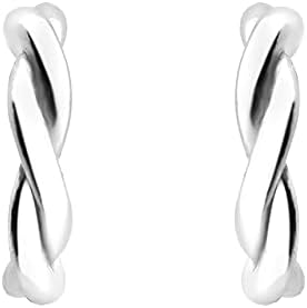 SOFIA MILANI - Women's Earrings 925 Silver - Twisted Stud Creoles