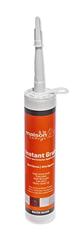 A la Maison Ceilings Instant Grab - Ceiling Tile, Wall Panel and Crown Molding Water Based Adhesive #310 - Pack of 12,White,AX310
