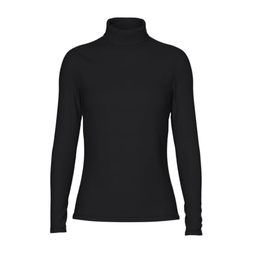 PIECES Dam Pcsirene Ls polotröja topp Noos polotröja, svart, M