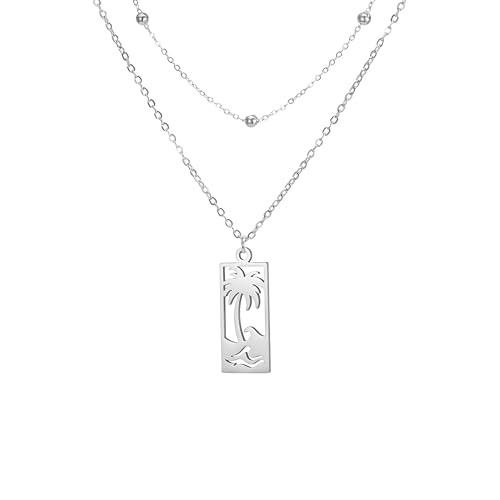 Collier palmier argent 925 idée cadeau d'anniversaire pour femme