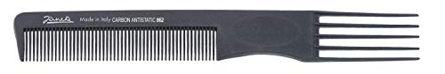 Jäneke Peigne à fourche professionnel 55862 - En carbone - Environ 21 cm (antistatique) - Dents de travail continues - 4 dents de fourche (862)