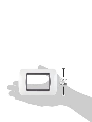 BTicino l4803 Pa Platte mit 3 Modulen in mit Technopolymer, Stahl, weiß, L4803PB