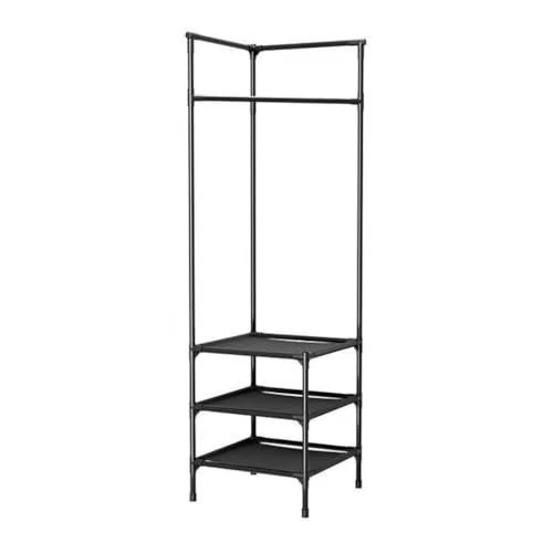 Porte-manteau en métal moderne sur pied pour rangement d'angle