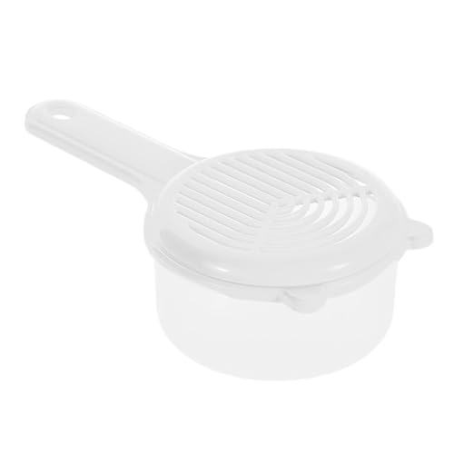 PRIMUZ Cuenco colador de frutas, colador transparente de cesta de bayas con asa, cesta para servir frutas, ensalada de verduras para uva verde, cereza, frambuesa