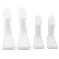 LOLIPPYY Baby Foot Mannequin Sock Display Plastic Foot Mold 9cm 11.5cm White Skin Tone 4pcs Set for Retail Shoe Store Jewelry and Sock Showcase
