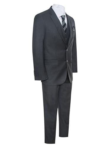 Men's Premium Charcoal Gray-Dark Grey Modern Fit Suit3