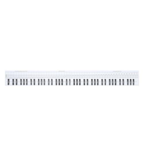 KESYOO Guía de Práctica para Teclado de Piano de 88 Teclas en Papel Resistente, Tabla Didáctica Portátil Blanca para Principiantes y Estudiantes de Piano